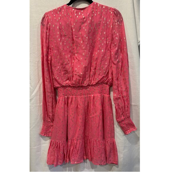 NWT Lilly Pulitzer Size 8 Cristiana Long Sleeve Dress Aura Pink Sparkle Barbie - Picture 7 of 10